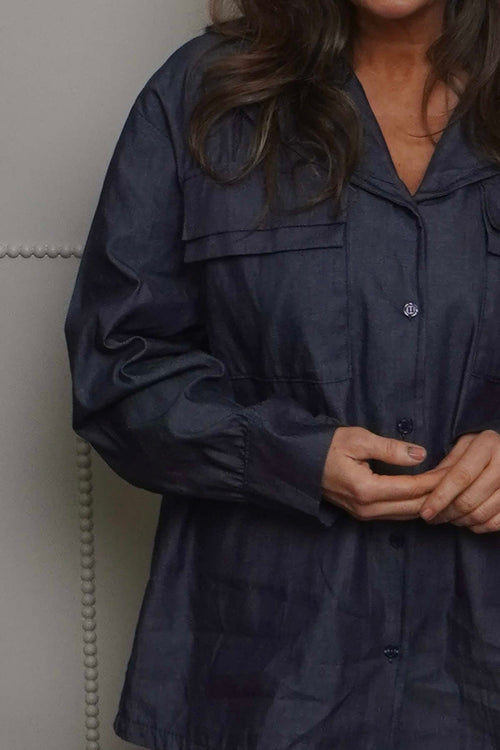 Dayna Denim Jacket Dark Denim - Image 3
