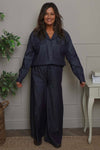 Richa Denim Wide Leg Trousers Dark Denim