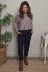 Philippa Belted Trousers Navy