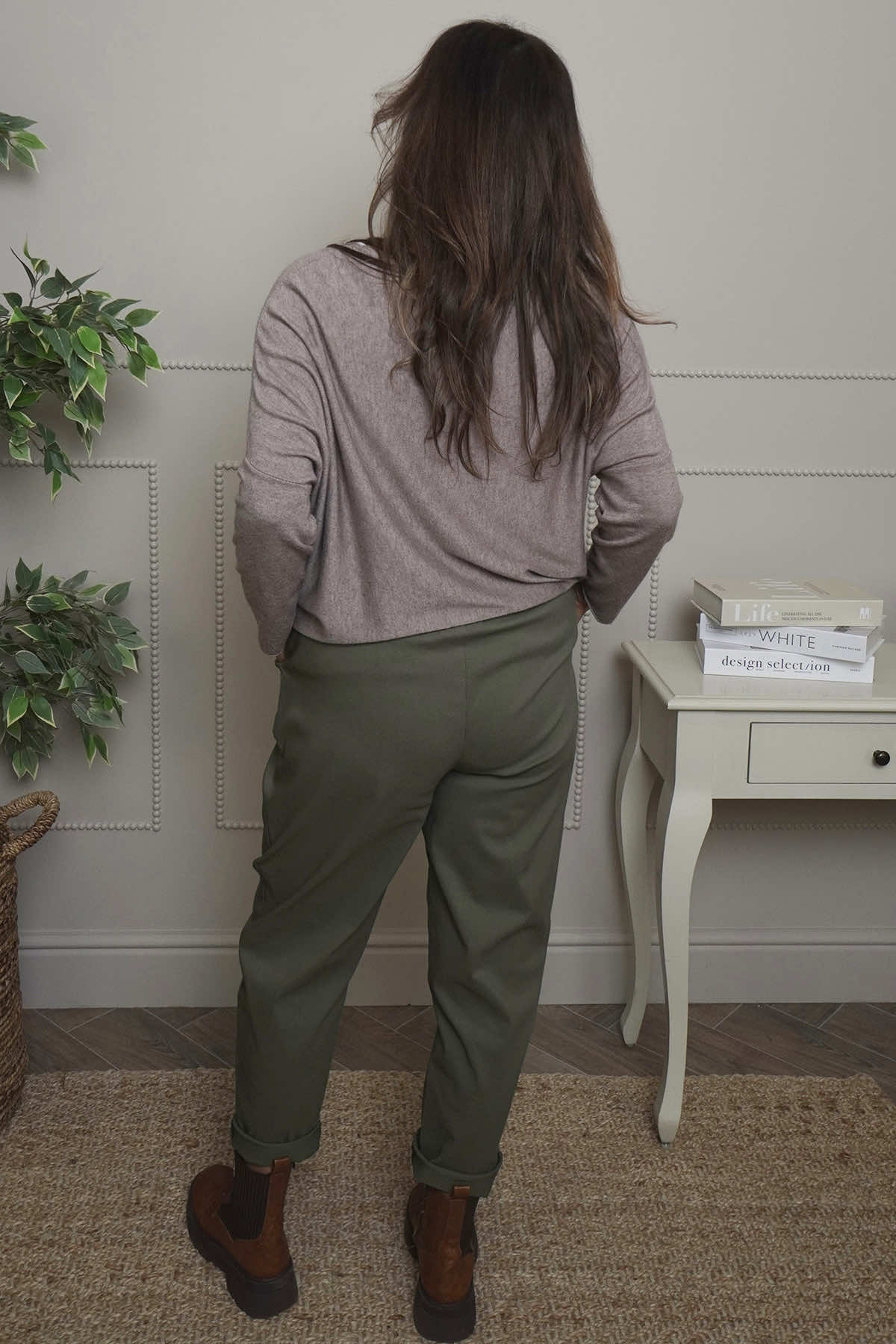 Philippa Belted Trousers Khaki