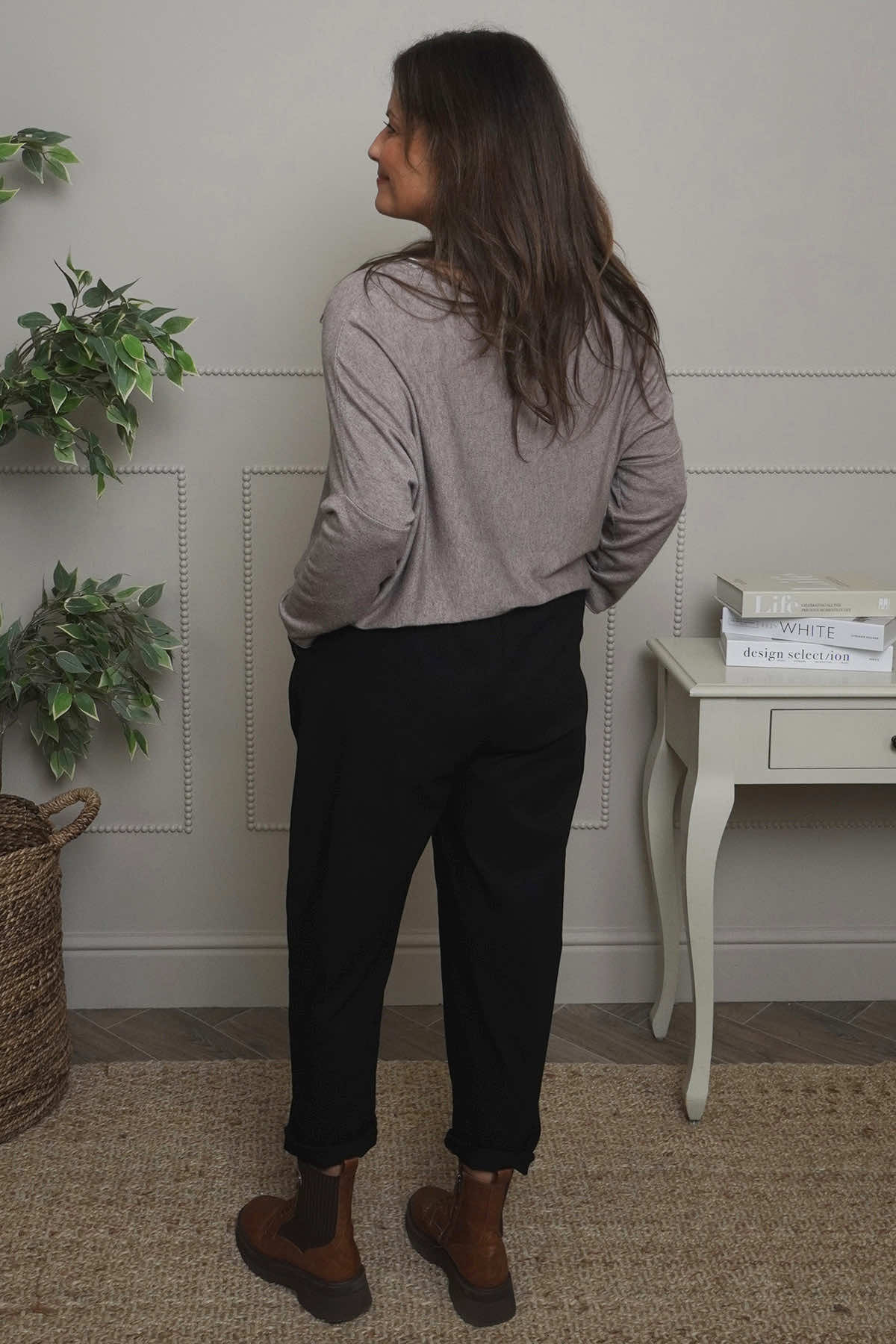 Philippa Belted Trousers Black