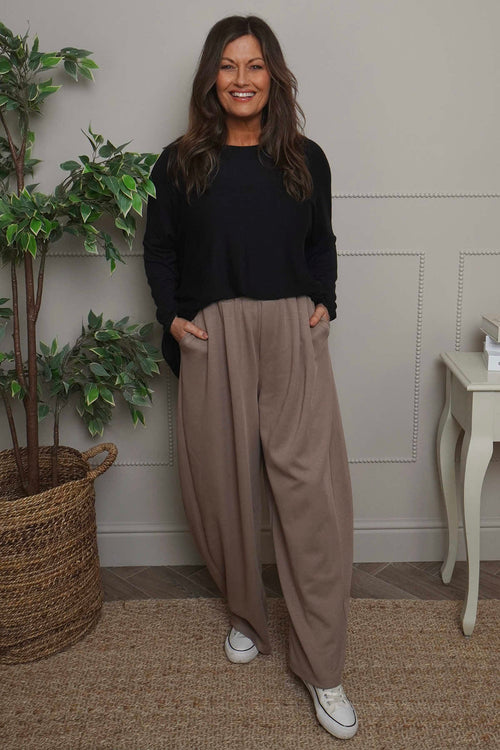 Cinda Cotton Trousers Mocha - Image 1