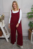 Kinley Pocket Cotton Jumpsuit Wine