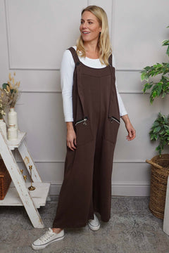 Kinley Pocket Cotton Jumpsuit Cocoa