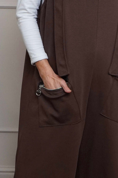 Kinley Pocket Cotton Jumpsuit Cocoa - Image 3