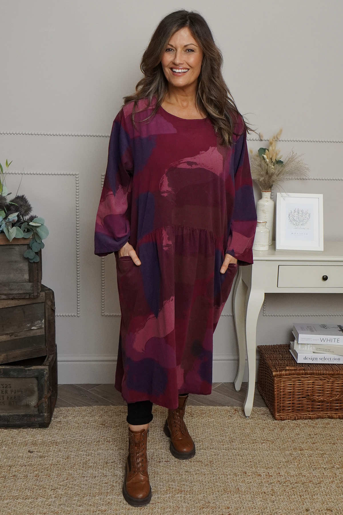 Dreda Print Needlecord Dress