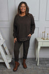 Nicky Leopard Print Cotton Top Cocoa