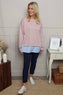 Gail Layer Detail Top Pink