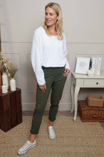 Lorinda Trousers Khaki Khaki - Lorinda Trousers Khaki