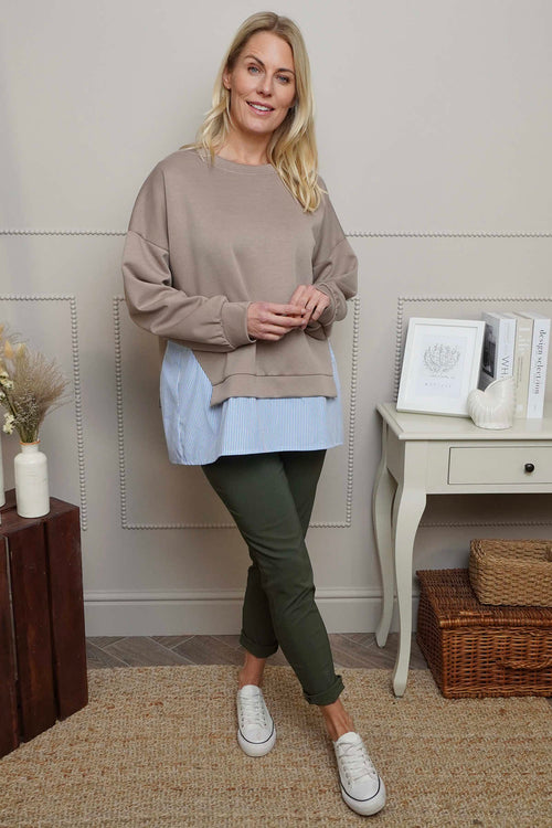 Gail Layer Detail Top Mocha - Image 3