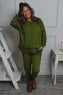 Nicky Leopard Print Cotton Top Olive