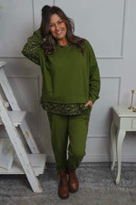 Nicky Leopard Print Cotton Top Olive Olive - Nicky Leopard Print Cotton Top Olive