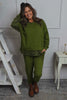 Nicky Leopard Print Cotton Top Olive