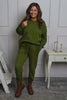 Lina Cord Detail Cotton Joggers Olive