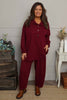 Sybil Button Cotton Sweatshirt Wine