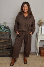 Yasmina Cropped Cotton Trousers Cocoa Cocoa - Yasmina Cropped Cotton Trousers Cocoa