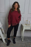 Nicky Leopard Print Cotton Top Wine