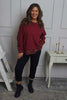 Nicky Leopard Print Cotton Top Wine