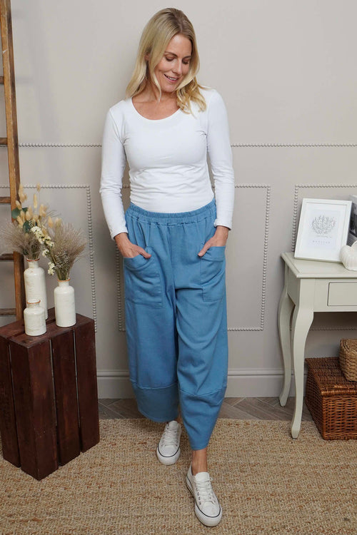 Jerilyn Cotton Trousers Blue