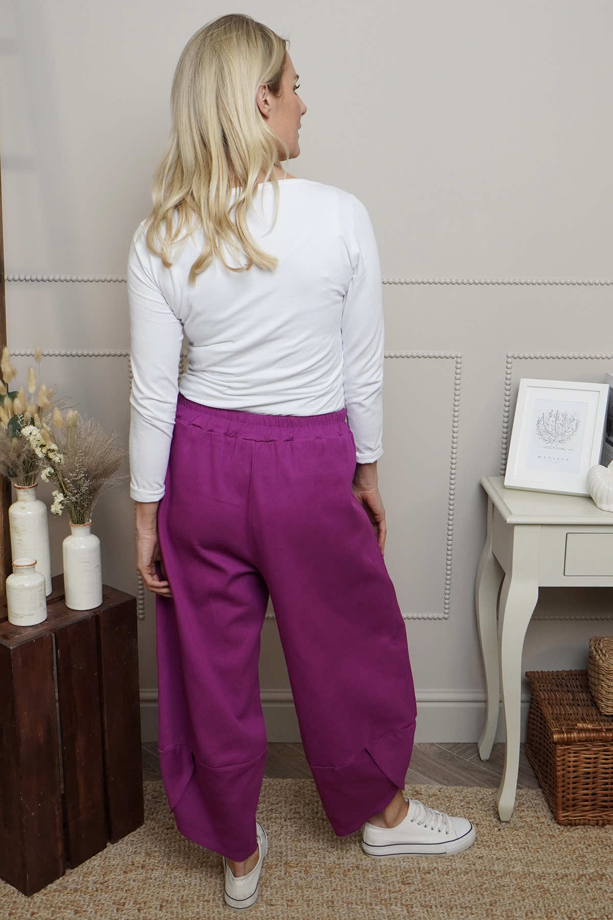 Jerilyn Cotton Trousers Berry