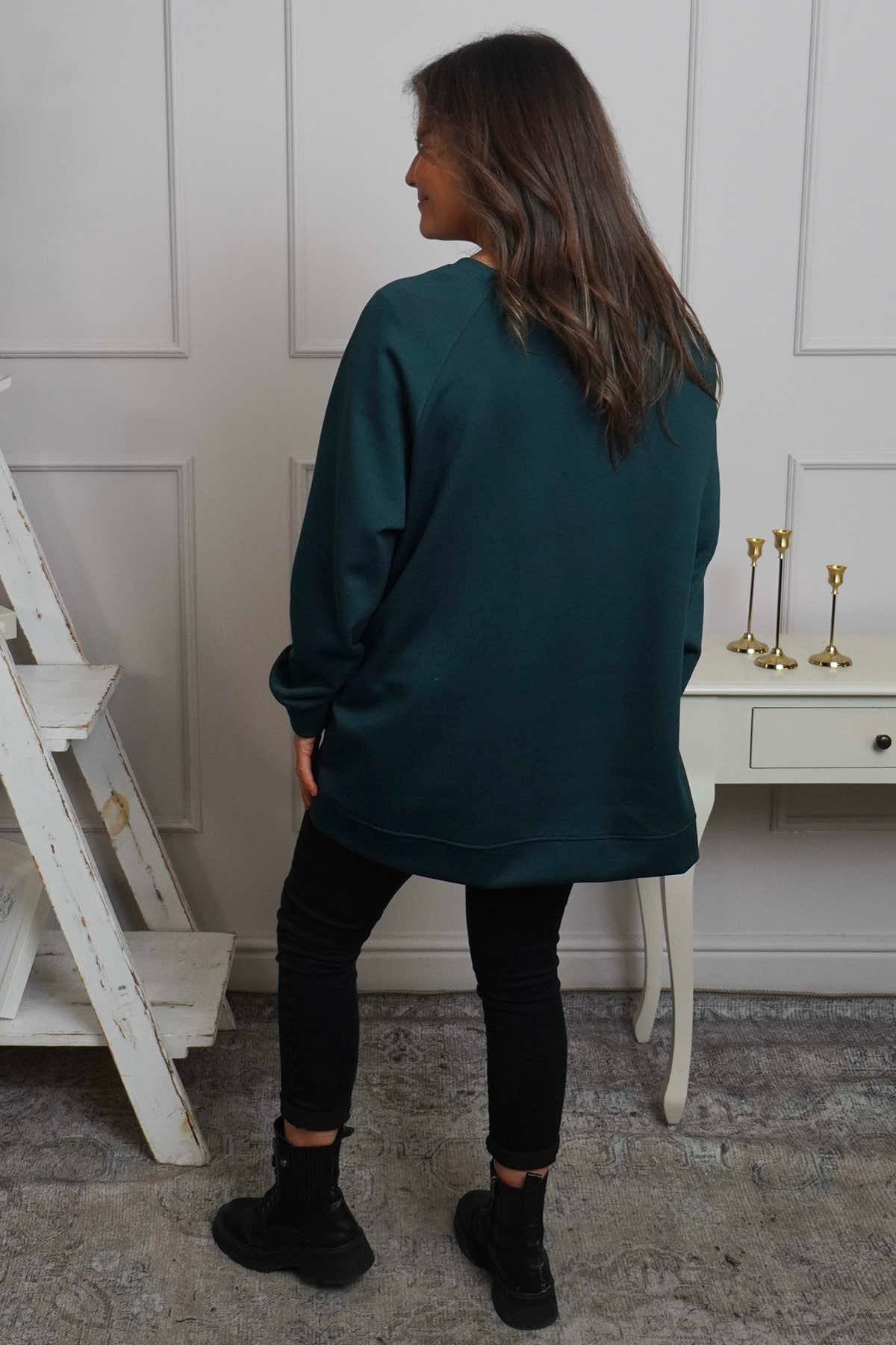Alice Bow Sweatshirt Bottle Green