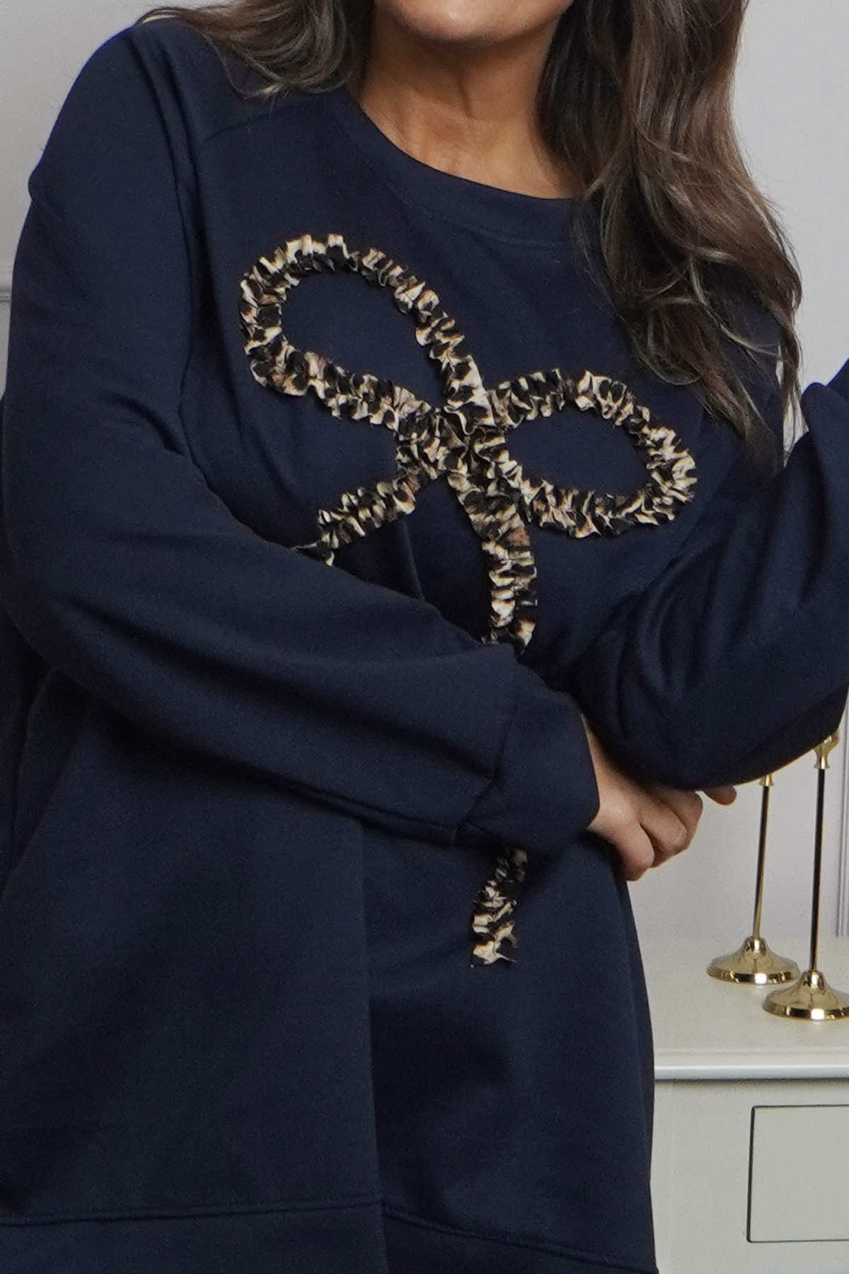 Alice Bow Sweatshirt Navy