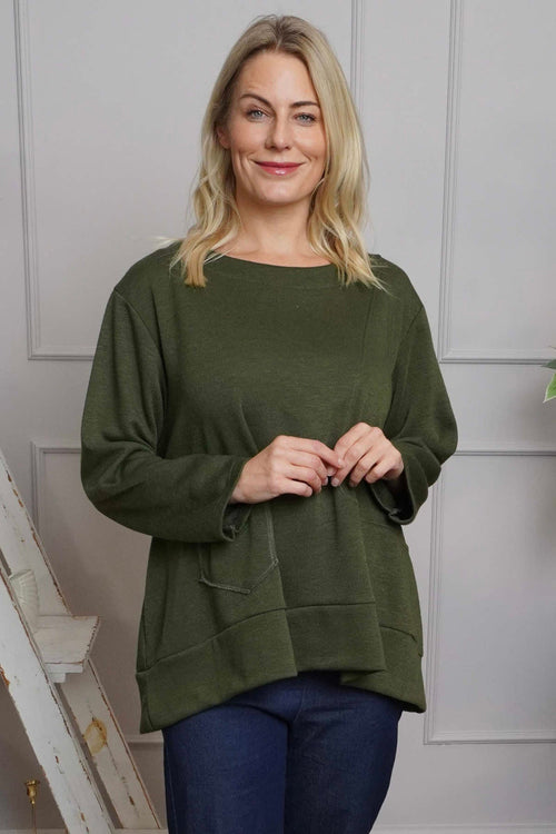 Codie Wool Top Khaki - Image 2
