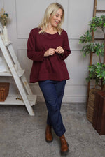 Codie Wool Top Wine Wine - Codie Wool Top Wine