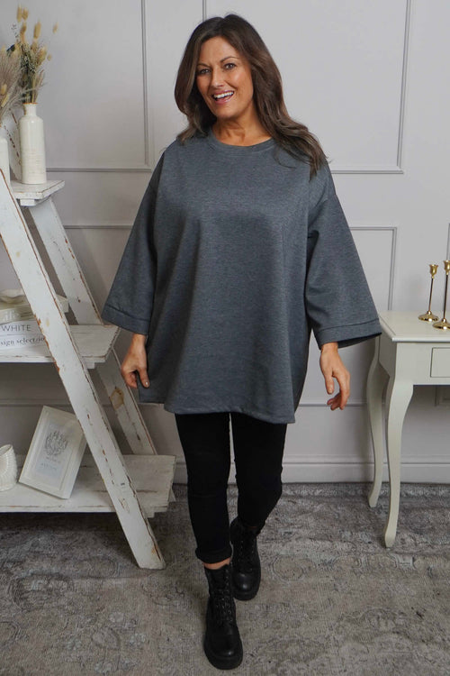 Corina Sweatshirt Marl Charcoal - Image 1