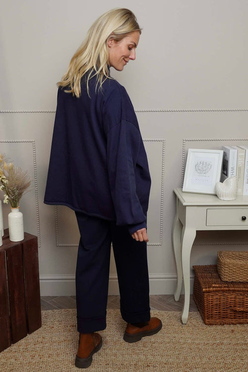 Ramsey Cotton Jacket Navy - Image 4