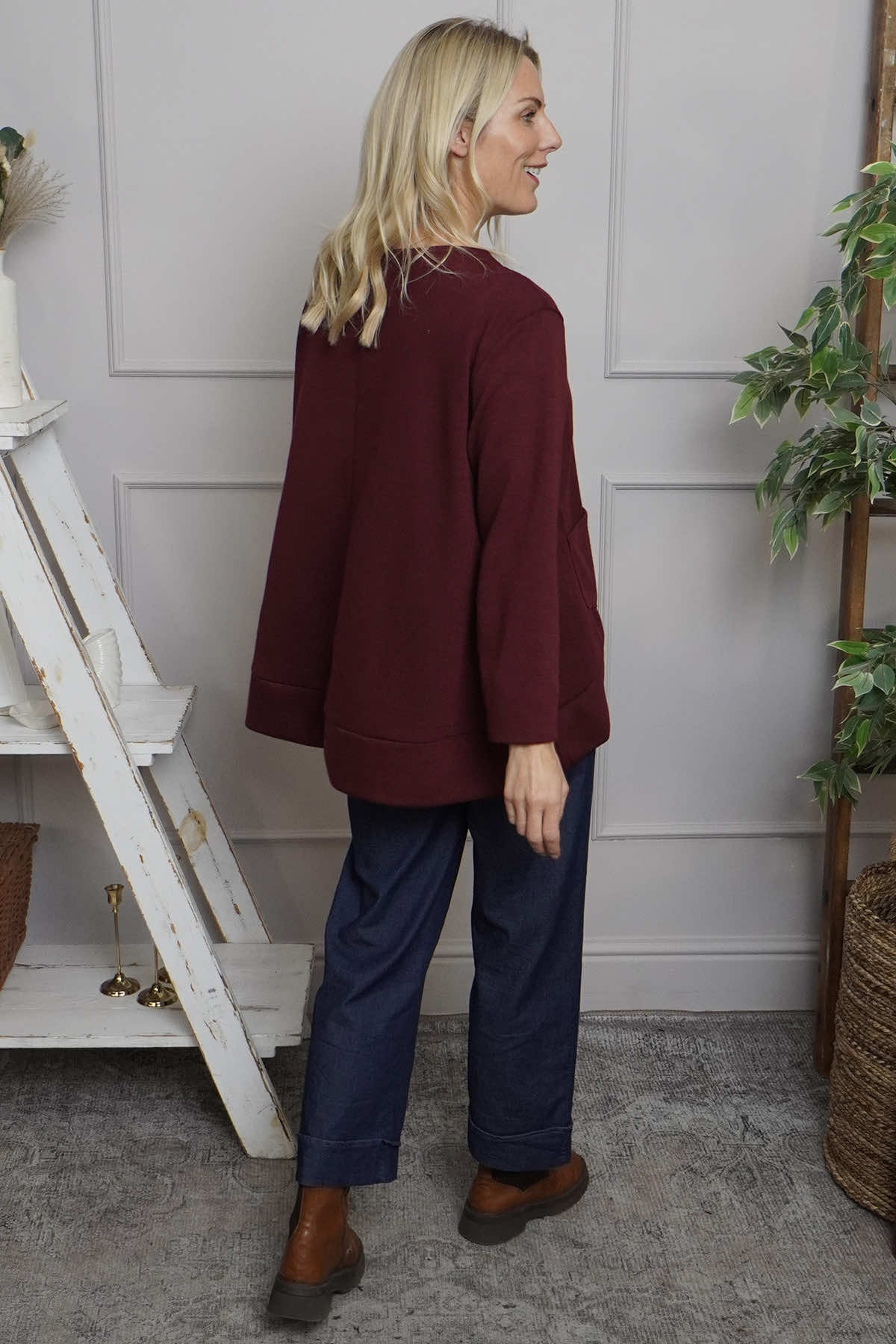 Codie Wool Top Wine