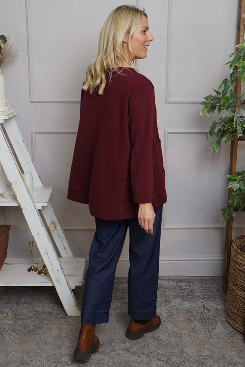 Codie Wool Top Wine - Image 3