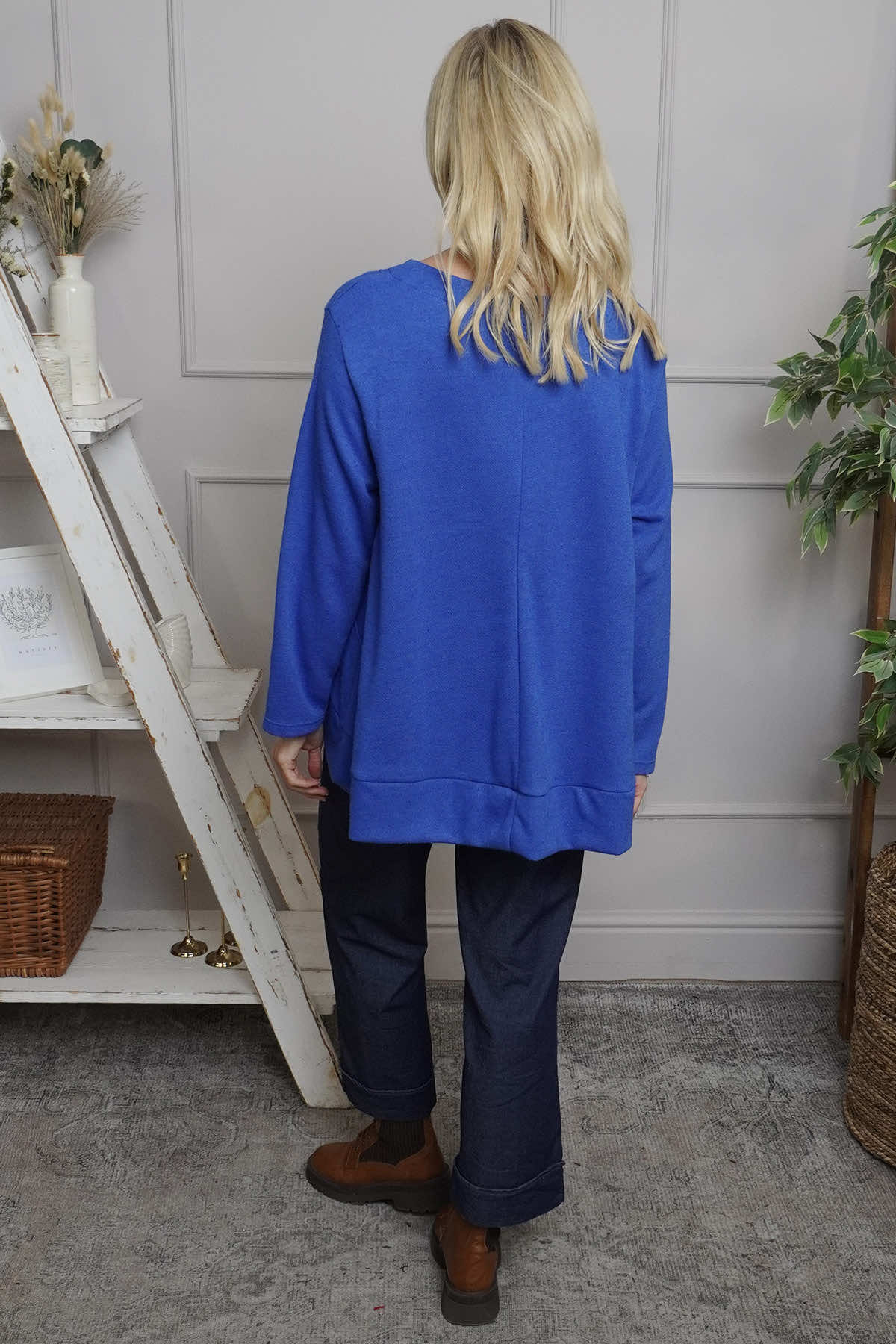 Codie Wool Top Cobalt