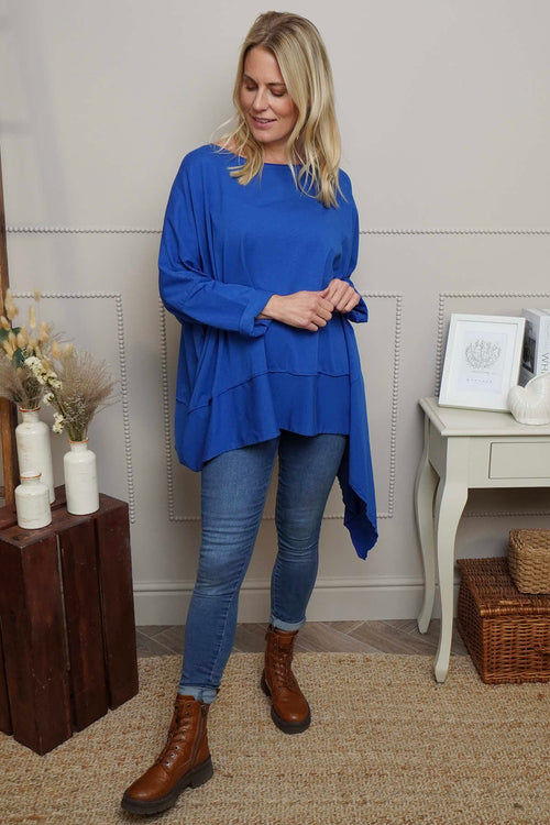 Margie Dip Side Cotton Top Cobalt - Image 3
