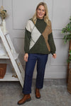 Rodina Argyle Knitted Jumper Khaki