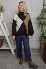 Rodina Argyle Knitted Jumper Cocoa Cocoa - Rodina Argyle Knitted Jumper Cocoa