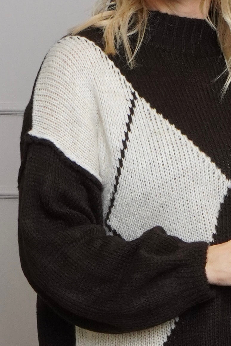 Rodina Argyle Knitted Jumper Cocoa