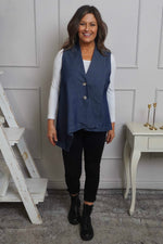 Venera Denim Waistcoat Dark Denim Dark Denim - Venera Denim Waistcoat Dark Denim