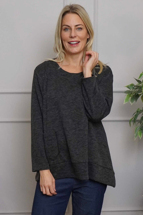 Codie Wool Top Marl Charcoal - Image 2