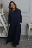 Wanda Zip Polo Cotton Dress Navy
