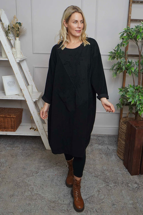 Laurie Needlecord Dress Black - Image 2