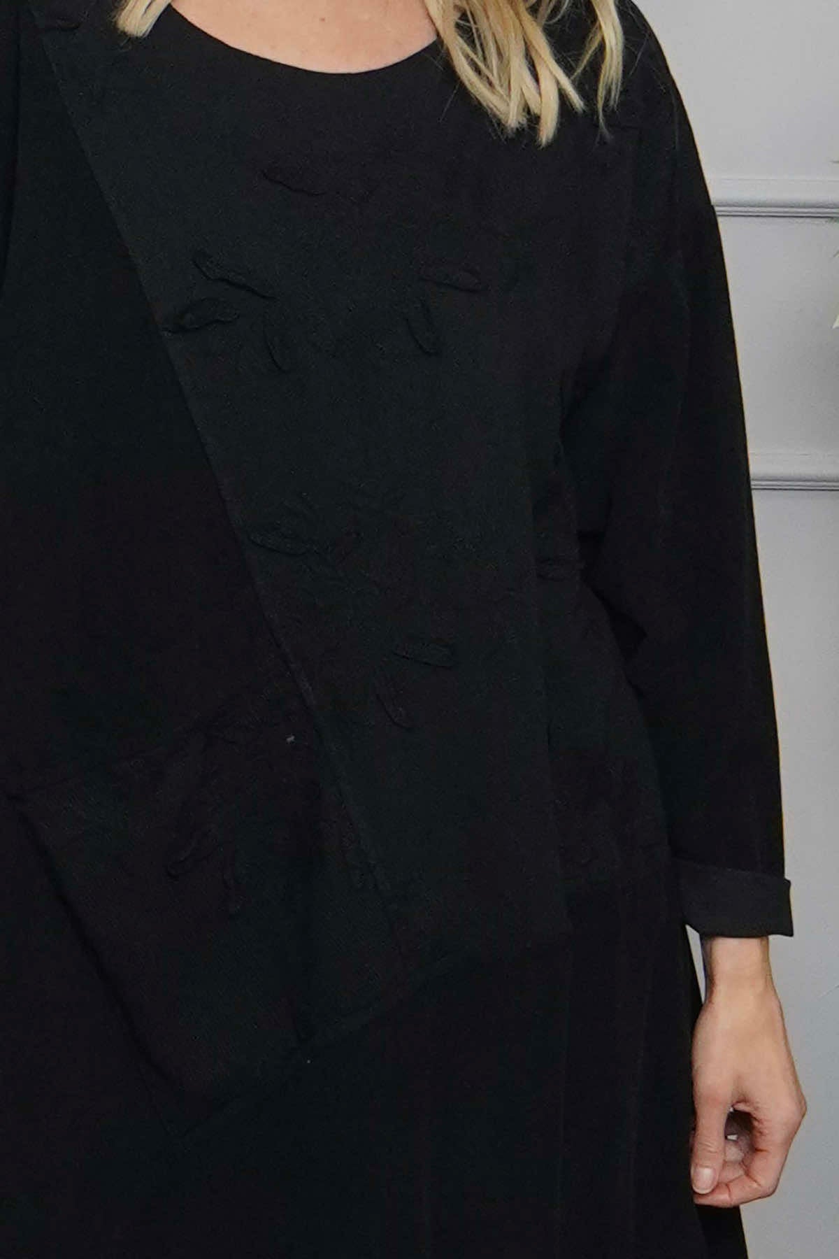 Laurie Needlecord Dress Black