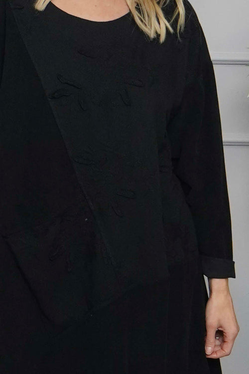 Laurie Needlecord Dress Black - Image 3