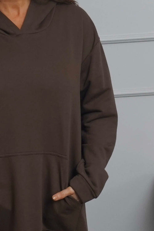 Genaya Hooded Cotton Dress Cocoa - Image 3