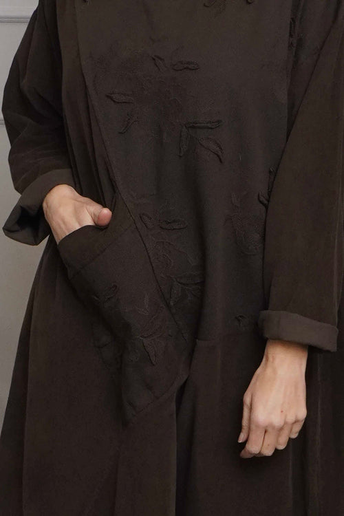 Laurie Needlecord Dress Cocoa - Image 3
