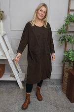 Laurie Needlecord Dress Cocoa Cocoa - Laurie Needlecord Dress Cocoa