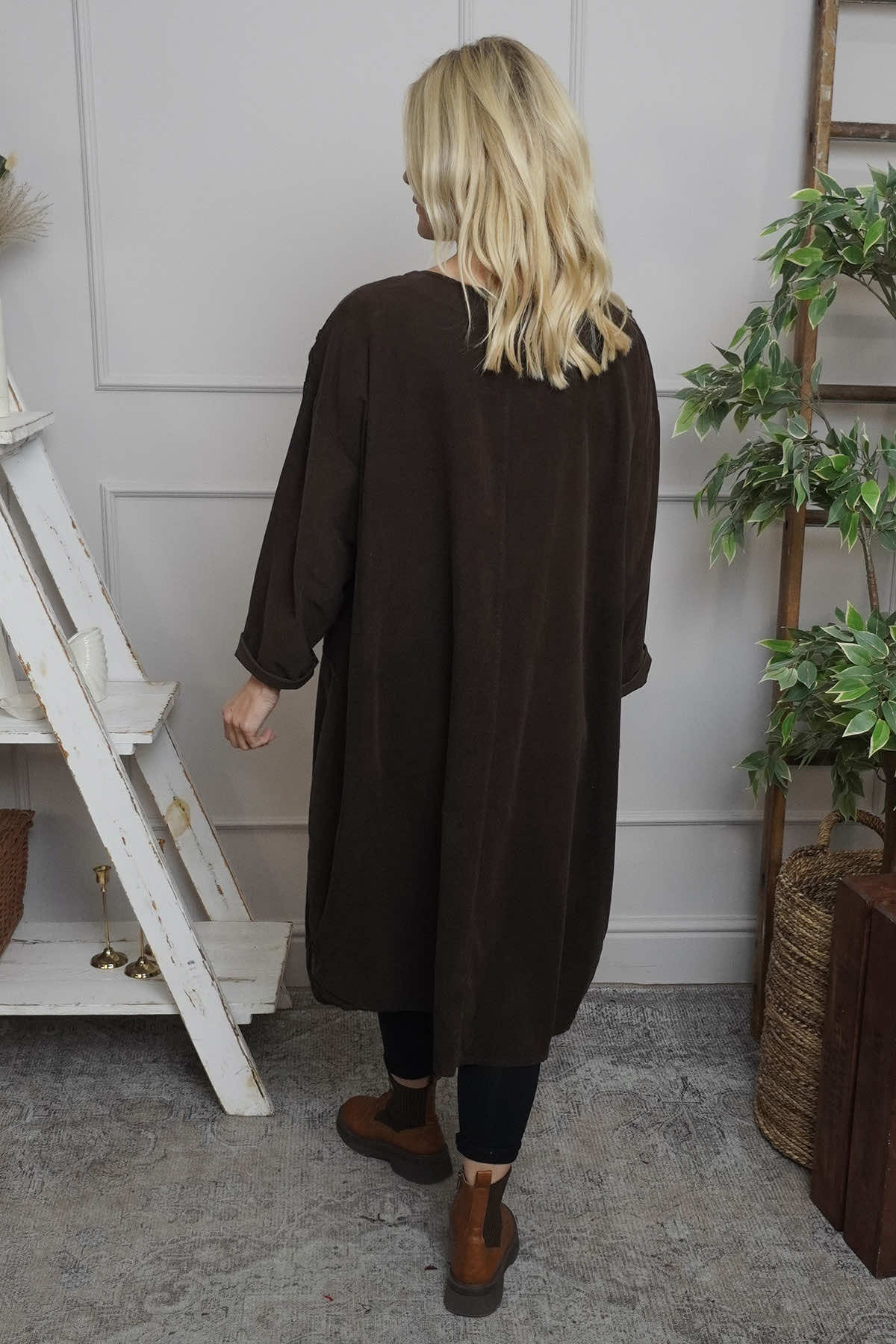 Laurie Needlecord Dress Cocoa