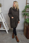 Rizo Snood Cotton Dress Cocoa