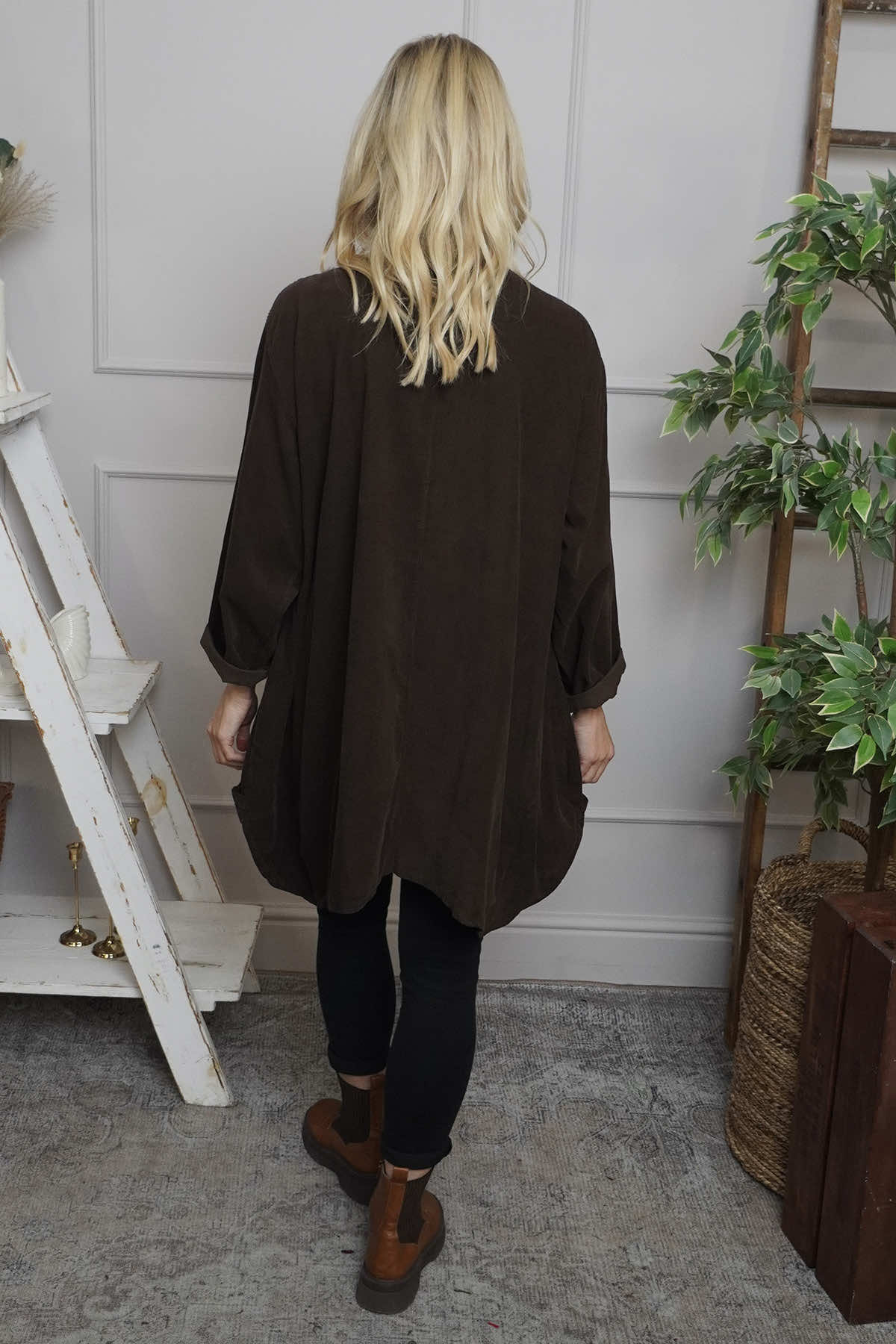 Rita Cord Detail Tunic Cocoa