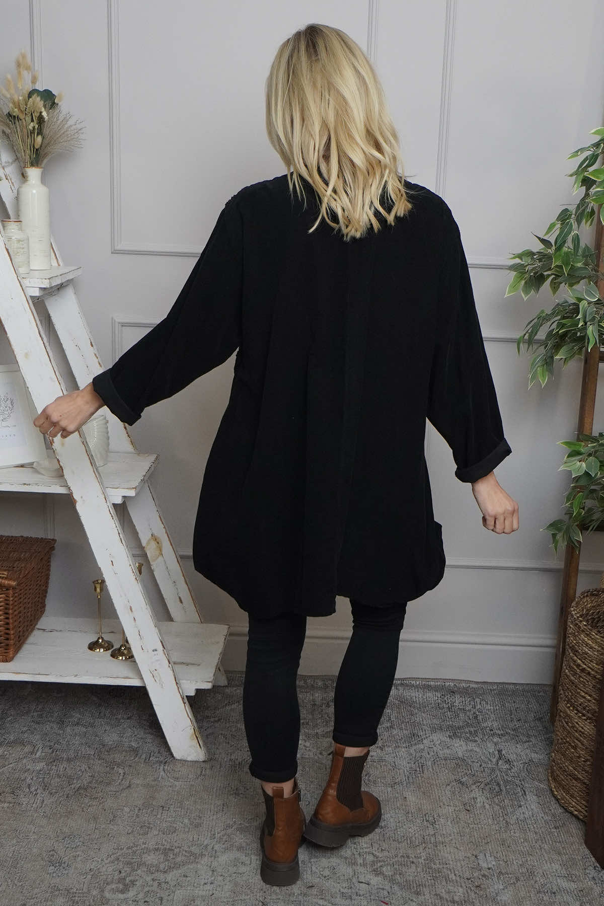 Rita Cord Detail Tunic Black